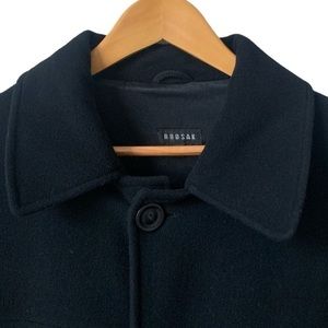 Rudsak Men's Wool Cashmere Single Breast Long Peacoat Size Large Winter Jacket